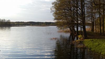 Widok na jezioro Serwy od strony Suchej Rzeczki.